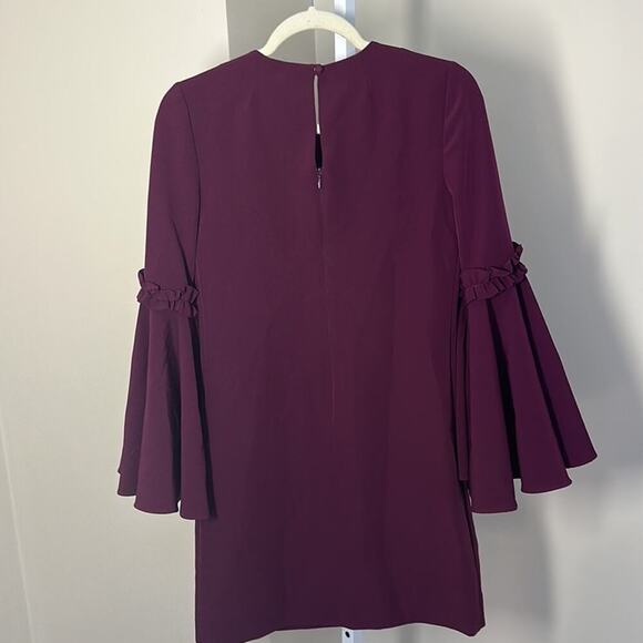 Milly Cady Bell Sleeve Dress Merlot Mini Dress size 0 - Picture 6 of 7
